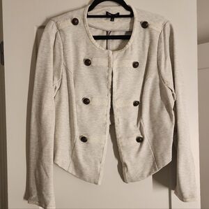 Light Gray Buttoned Blazer